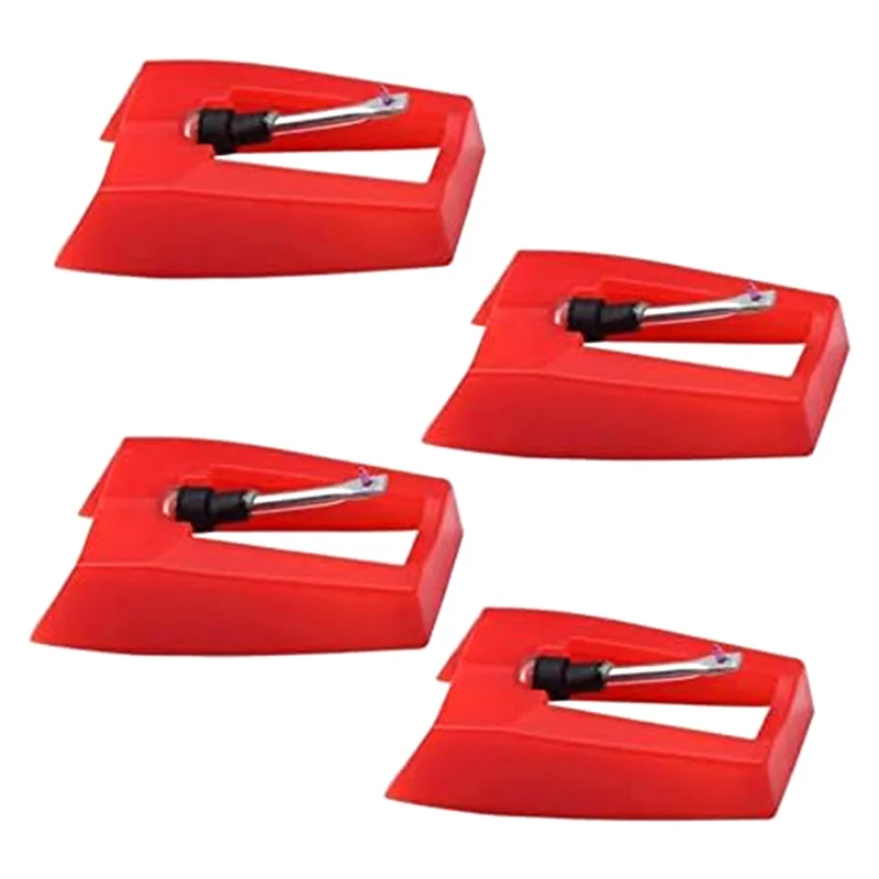 ABSQ-4 Pack Ruby Plattenspieler Nadel Plattenspieler Stylus Ersatz Grammophon Vinyl Plattenspieler Stylus