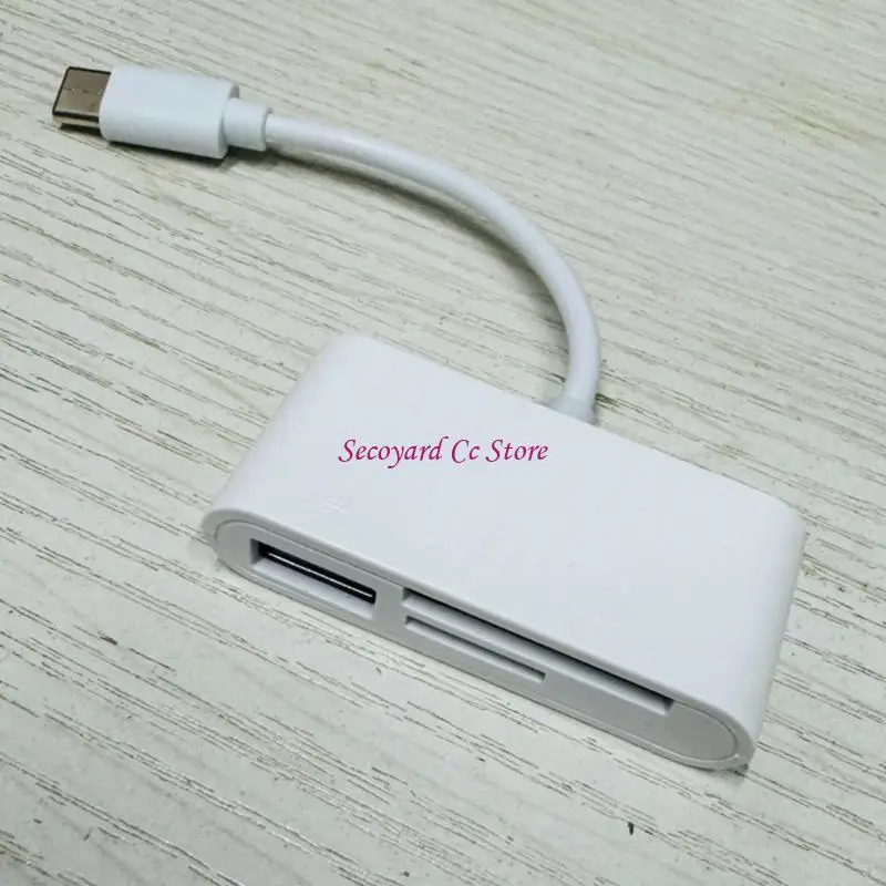 N3UC USB C Memory Card Reader 3 in 1 Memory Card Reader for TF Simultaneously Read