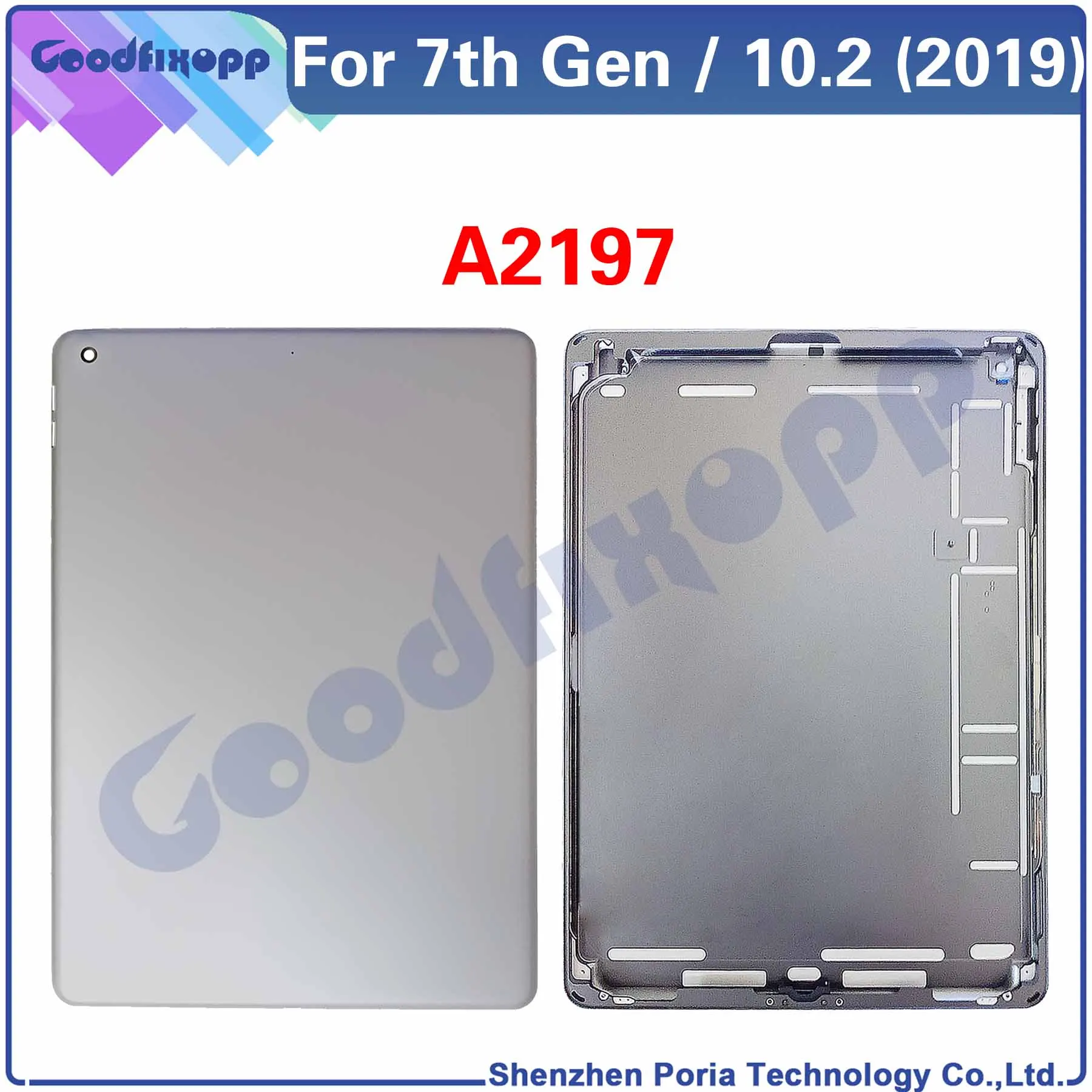 For 7th Gen 10.2 (2019) A2197 A2198 A2199 A2200 Back Battery Cover Door Housing Rear Case Repair Parts Replacement