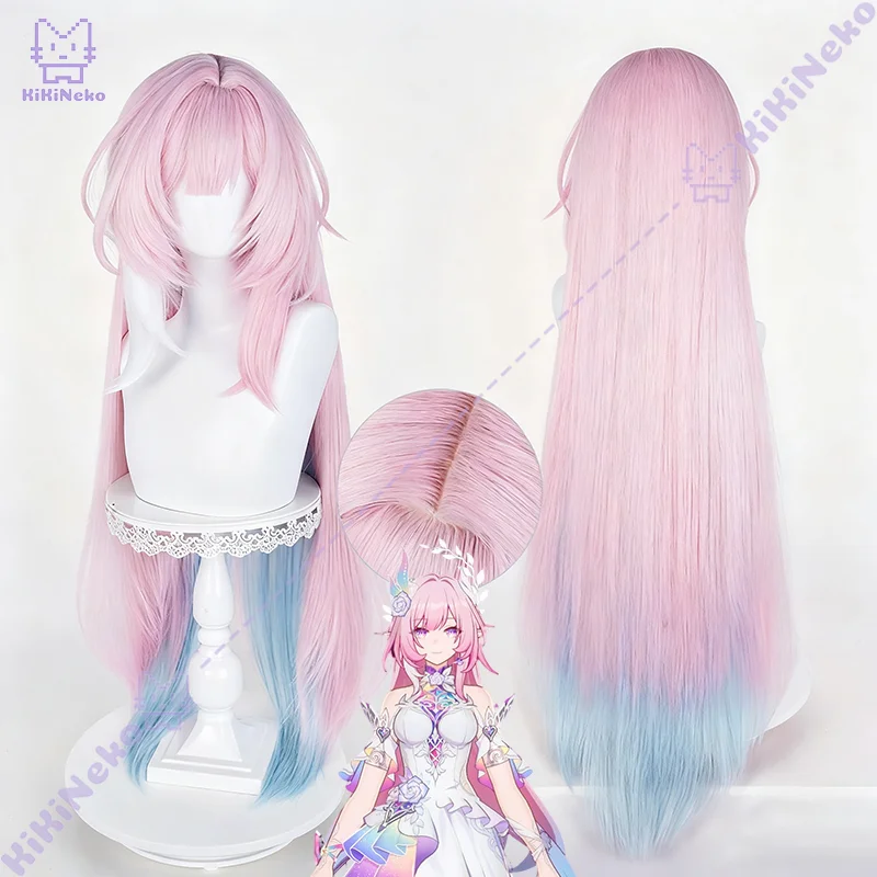 Jeu Honkai Star Rail Cyrene Cospaly perruque Cyrène rose-bleu dégradé longue grêle pour Comicon fête adulte femmes hommes