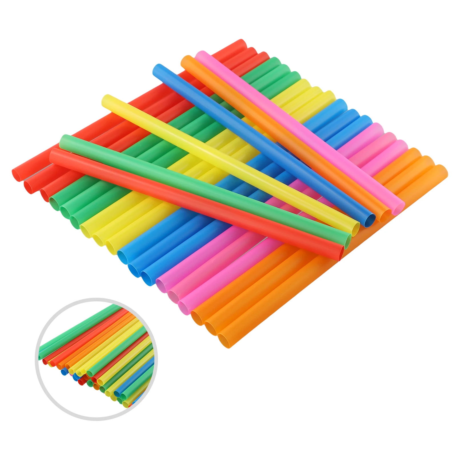 New Practical High Quality Material Straws Milkshake Straws Extra Wide Flat End Multi Color Oversized Boba Straws Colorful