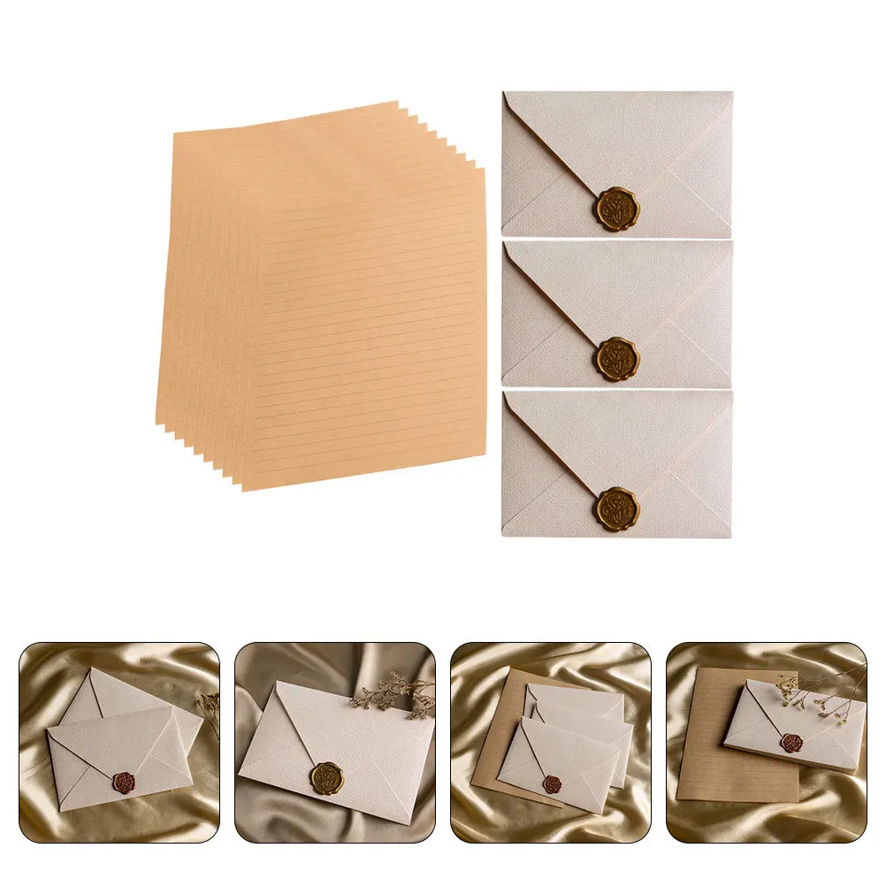 1Set Envelope and Writing Paper Kit Thin Lightweight Wear Resistant for Gift Cards Cash Tiny Treasures Party Wedding