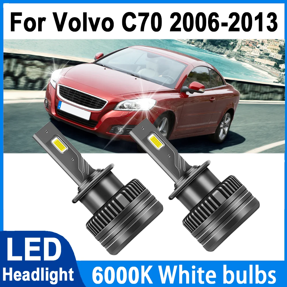 

2 шт. 120W LED автомобильные фары 6000K белые 30000LM HID ксеноновые фары для Volvo C70 2006-2013
