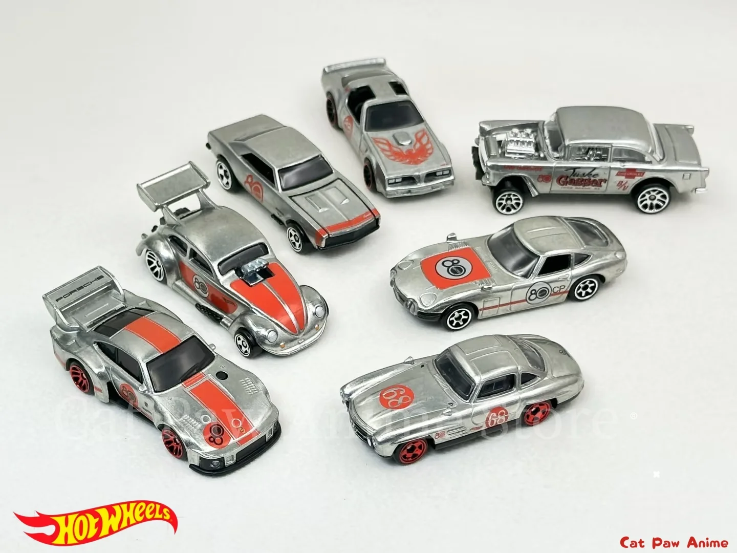 핫휠 80주년 기념 7팩 클래식 자동차 레트로 스타일 무선 조종 불가 플레이 차량 수집용 장난감 자동차