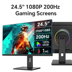 Anmite 24.5 inch IPS 200HZ PC Gaming Monitor 1MS FHD Screen 180hz 1920*1080 PS4