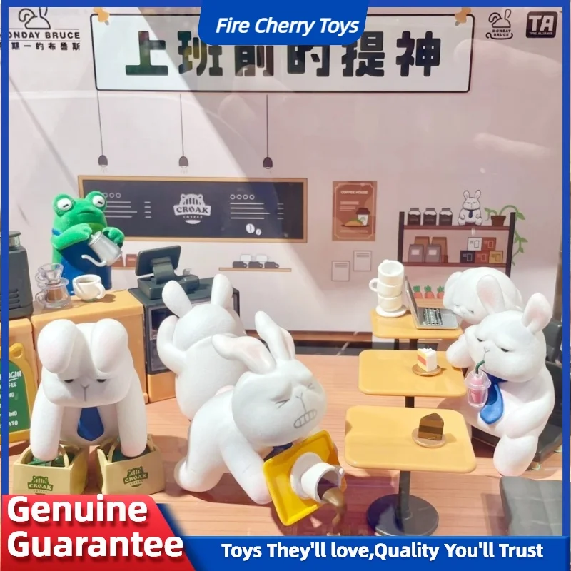 

Genuine The Monday Bruce 5 Before Going To Work Refresh Oneself Series Blind Box Scene Ornaments Anime Figures Kawaii Gift Toy