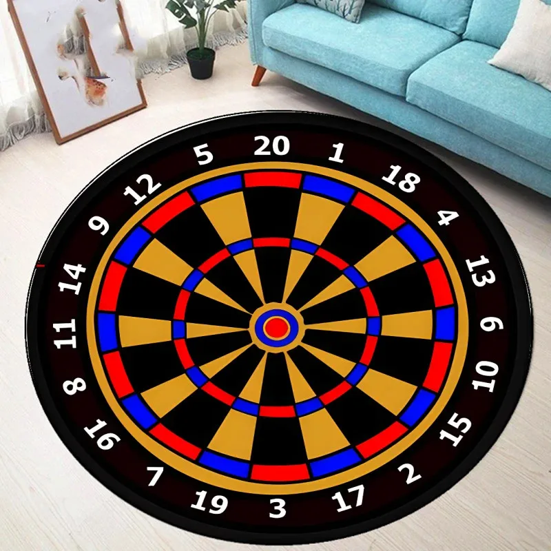 Dart Board Pattern Round Area Rug Bull's-eye Circle Carpet Teens Bedroom Living Room Chair Mat Fashion Home Decoration Floor Mat