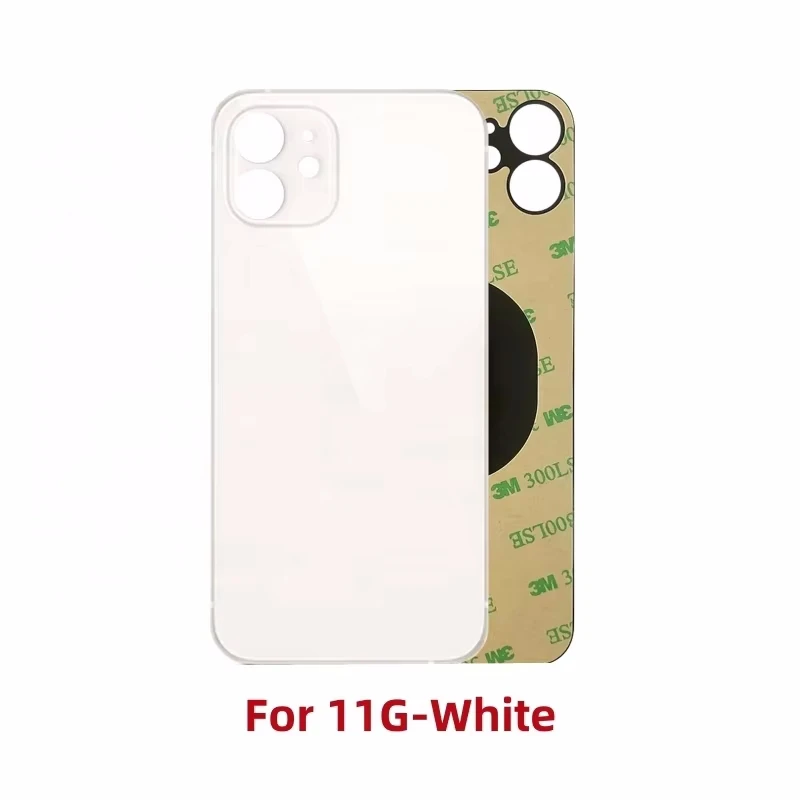 For iPhone 11 Back Glass Panel Battery Cover Replacement Parts New  Same With Logo Rear Housing Big Hole Camera Glass