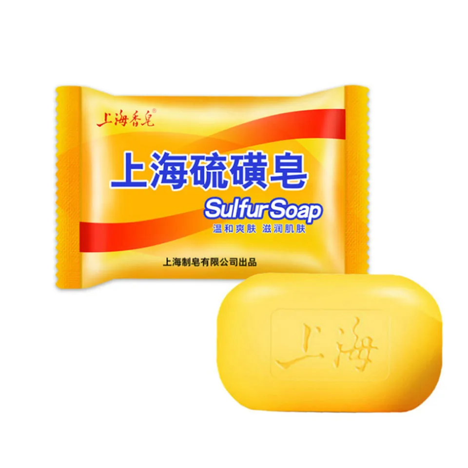 

Sdotter Shanghai Sulfur Soap Acne Treatment Blackhead Remover Soap Whitening Cleanser Oil-control Traditional Skin Care