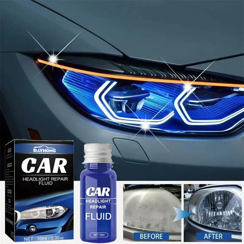 Car Headlight Polishing Agent Scratch Remover Repair Headlight Renewal Polish Liquid Headlight Restoration Kit Auto Accessories