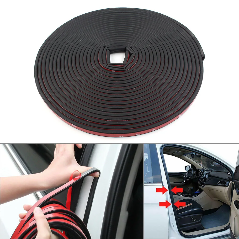 10M 33FT B-Shape Trim Rubber Strip Universal Car Door Edge Seal Hollow Weather Strip