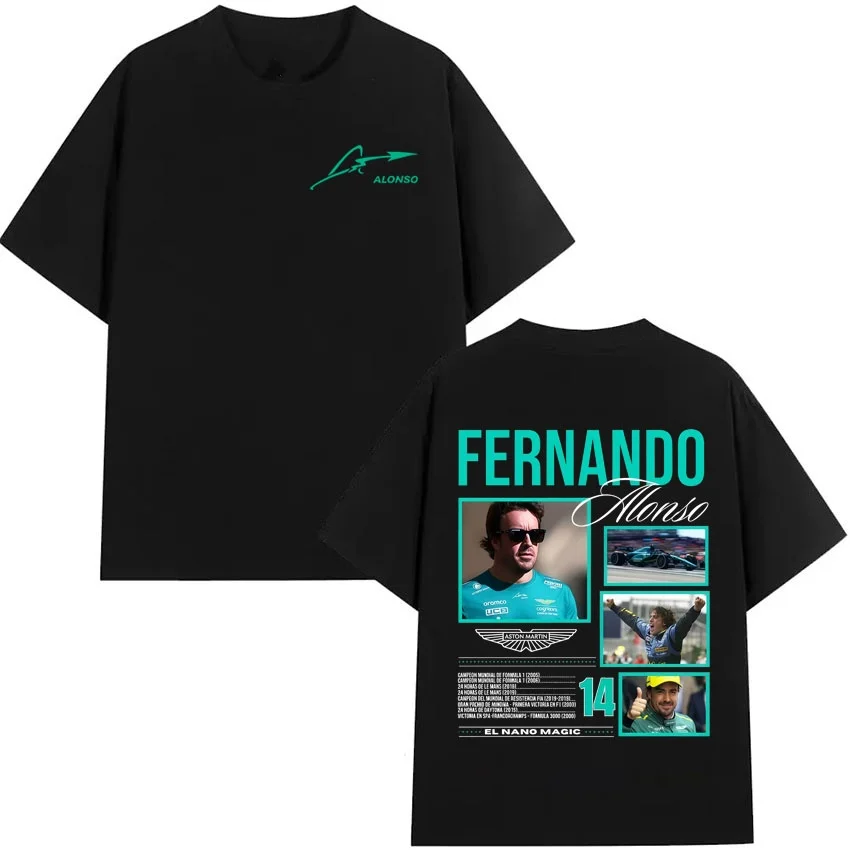Camiseta Harajuku con gráficos de Fernando Alonso de verano 2025, Camiseta de algodón de alta calidad para hombres y mujeres, camiseta estética gótica