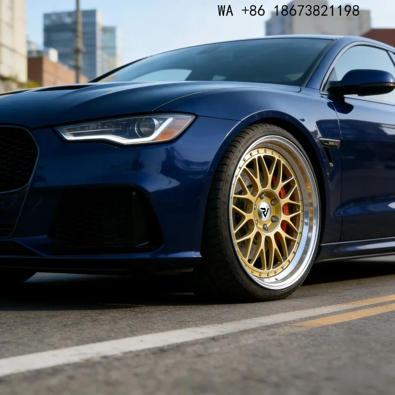 Custom Forged Alloy Rims Silver Multi Spoke 2 Piece Aluminum Alloy For Tesla For Land Rover For Rolls Royce For BMW W166 Gold