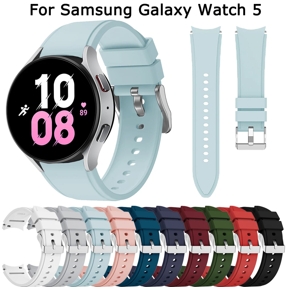 

Curved End Band For Samsung Galaxy Watch 4 Watch5 40 44mm classic 42 46mm Silicone Smart Watchband Strap Galaxy Watch 5 Pro 45mm