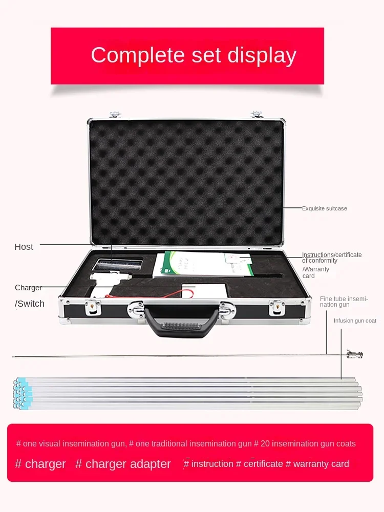 Visual insemination gun for cattle, pig, cow, horse, sheep, and animal insemination tools, breeding and breeding equipment,