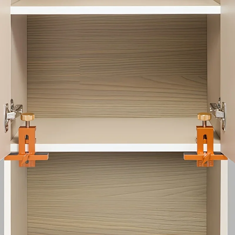 Adjustable Cabinet Door Mounting Jig with Support Arm, Hinge Installation Tool for Frameless Cabinet Doors Home Improvement - view 5