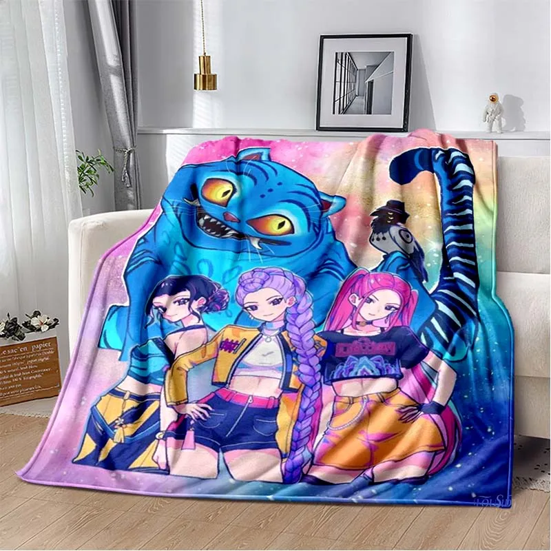 CARTOON-RUMI-MIRA-ZOEY-DEMON-HUN-TERS Super Soft Throws Blanket,Warm Cozy Blanket for Bed,Sofa,Bedroom,Living Room,Travel,Hiking