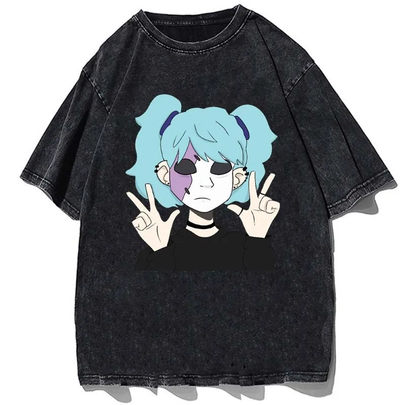 

Sally Face Printed T Shirt Summer Men Casual Short Sleeve Tops Vintage Cotton Loose Oversize Tshirt High Street Gothic Tees