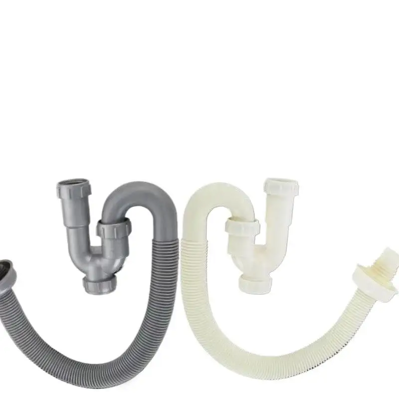 Sink Fitting Lavatory Flexible S-Trap Flexible Hose PP Hose Anti-Odor Extended Sewer Pipe Fitting Drainpipe