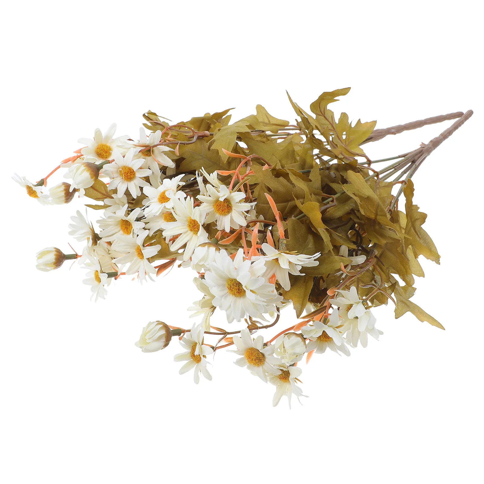 

2 Pcs Simulated Small Wrinkled Chrysanthemum Bouquet Artificial Faux Flowers Daisy Silk Fake for Table