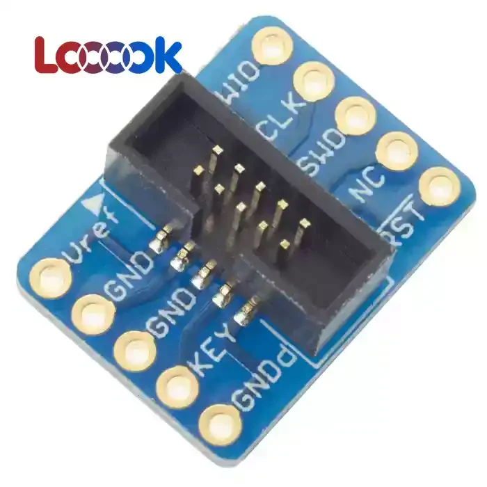 Looook Store 20Pin To 10Pin JTAG SWD Pitch Conversion Cable 2.54mm 1.27mm Debug Adapter Board with Pin Headers