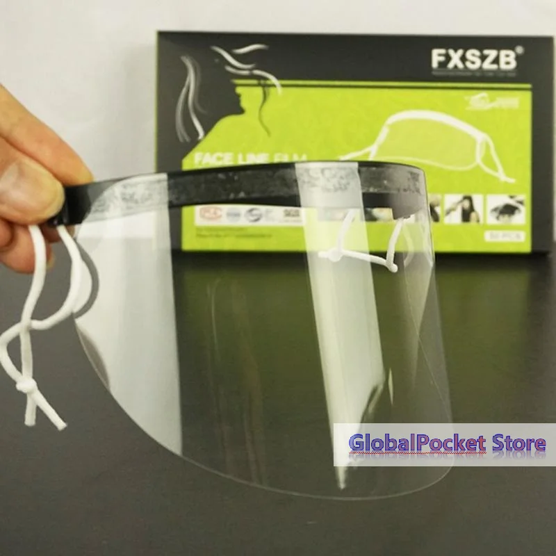 [TG823]50 PCS Transparent Hair Cutting Face Shield Waterproof Easy Clean For Home Salon Hair Coloring