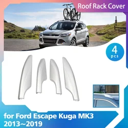 Car Roof Rack Cover for Ford Escape Kuga MK3 2013~2019 2014 2015 2016 Luggage Bar Part Rail End Shell Cap Trim Shell Accessories