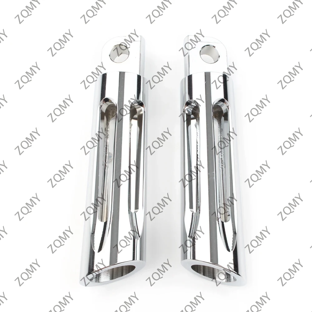 

CNC Chrome Motorbike Front Foot Pegs Footrest 1Pair for Harley Touring Sportster Dyna Softail