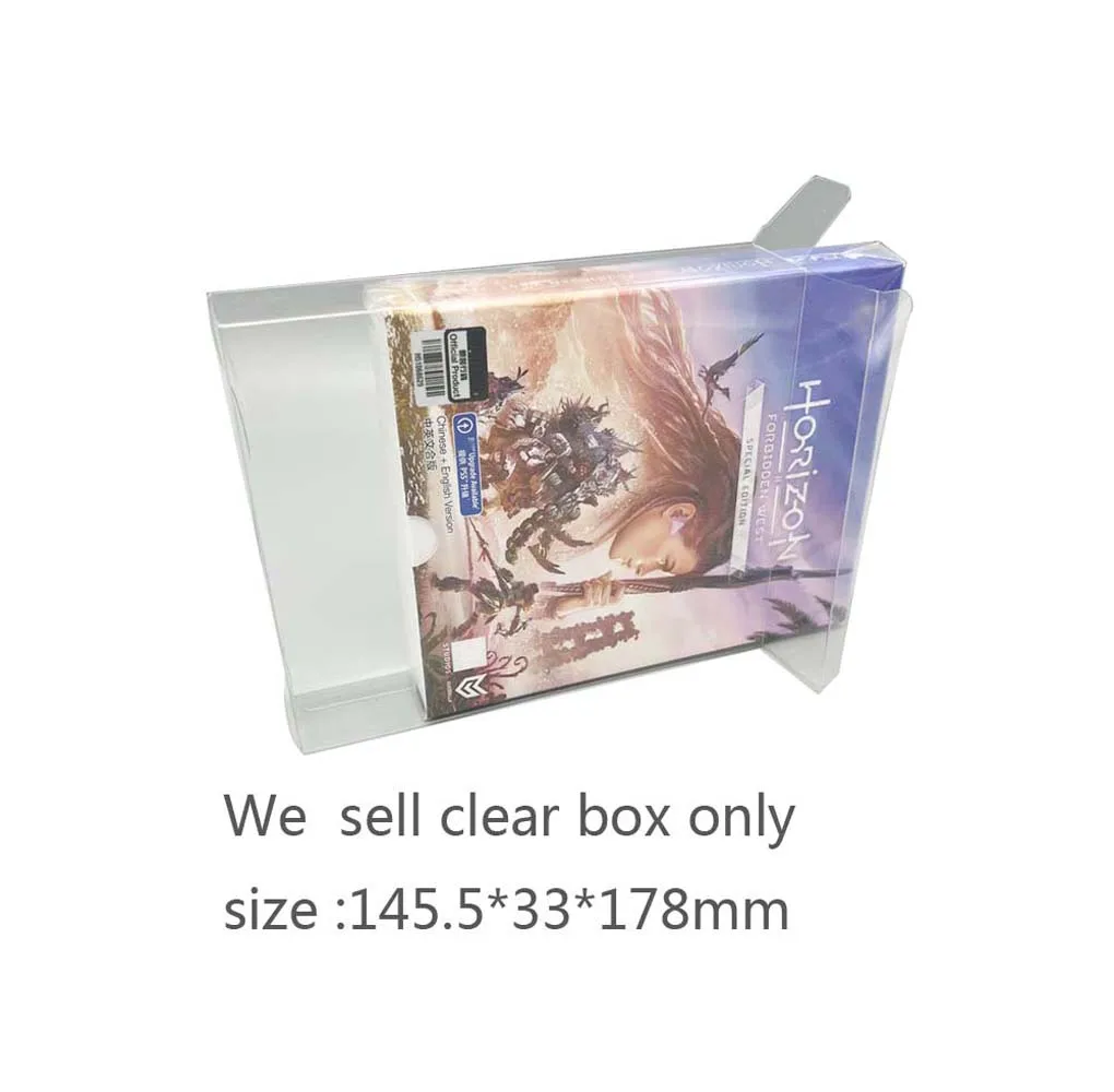 Clear transparent box For PS4 PS5 Horizon 2 Collection Display storage Box PET Protector