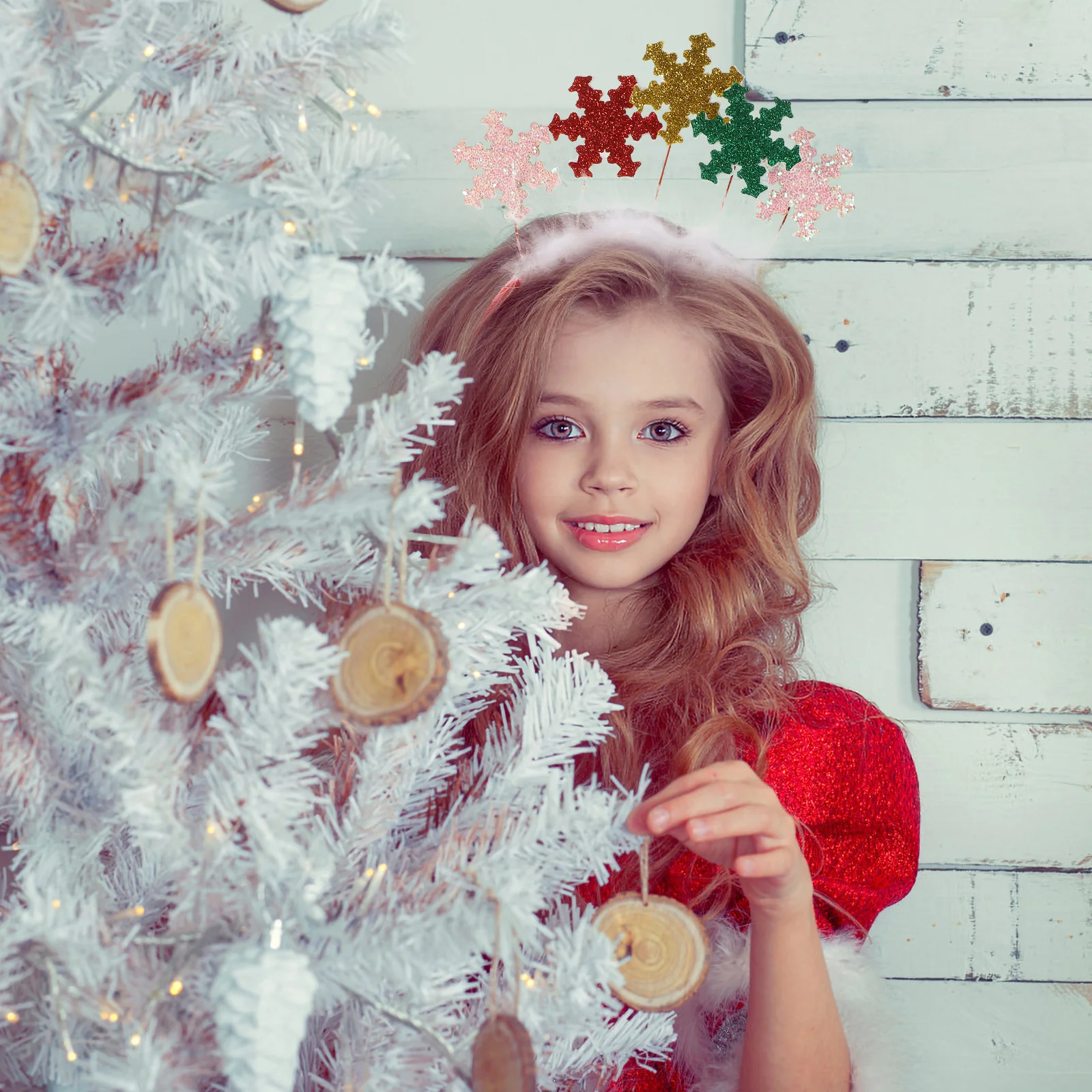 

Cute Christmas Headband Xmas Party Hair Accessory Decorative Felt Plastic Holiday Dress Up Bright Color