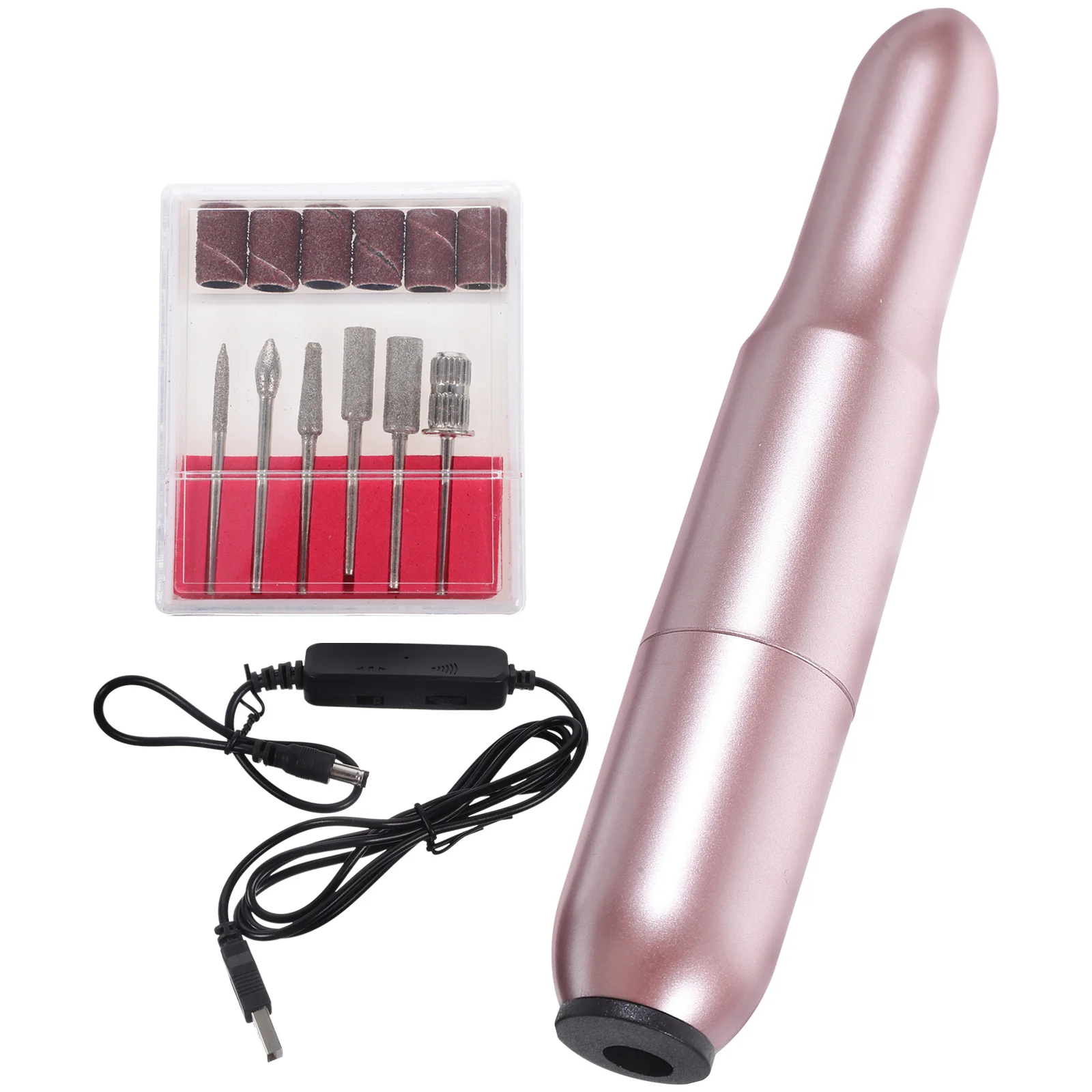

1Pcs Mini Nail Grinder USB Charging Pen Style Portable Machine for Manicure Pedicure LED Light Polisher Nail Grindind Machine