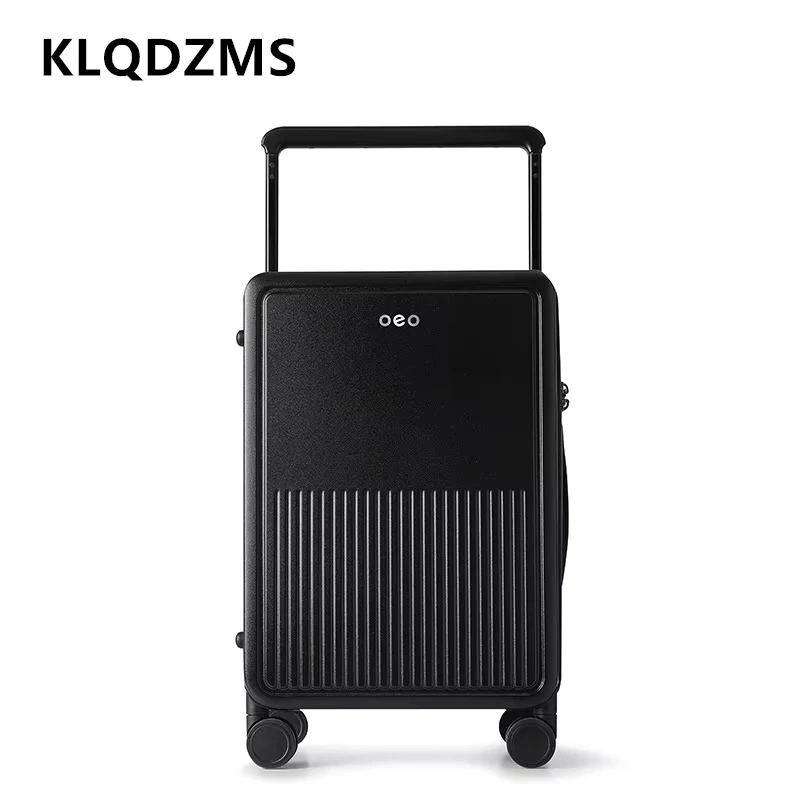 KLQDZMS High Quality Suitcase Front Opening Boarding Box USB Charging Trolley Case 20