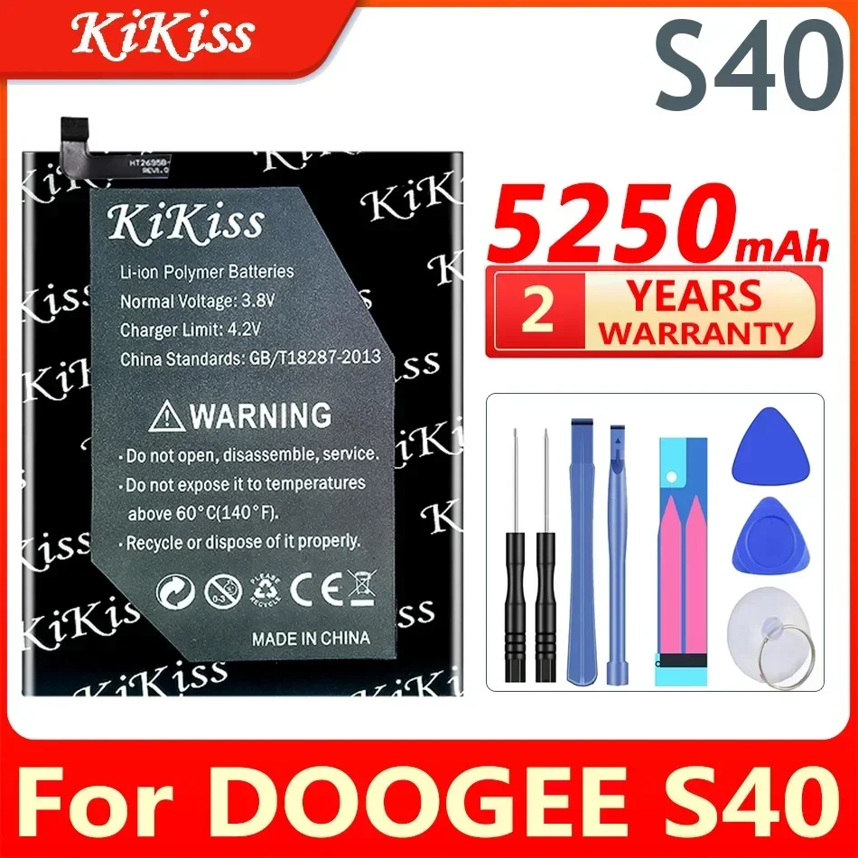 

Аккумулятор KiKiss 5250 мАч для DOOGEE S40 S 40, батареи большой емкости