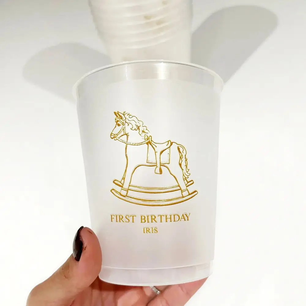 

20PCS Custom 12oz Frosted Cups Support LOGO Personalized Wedding Party Plastic Cups Favors For Guest, Discount in Bulk