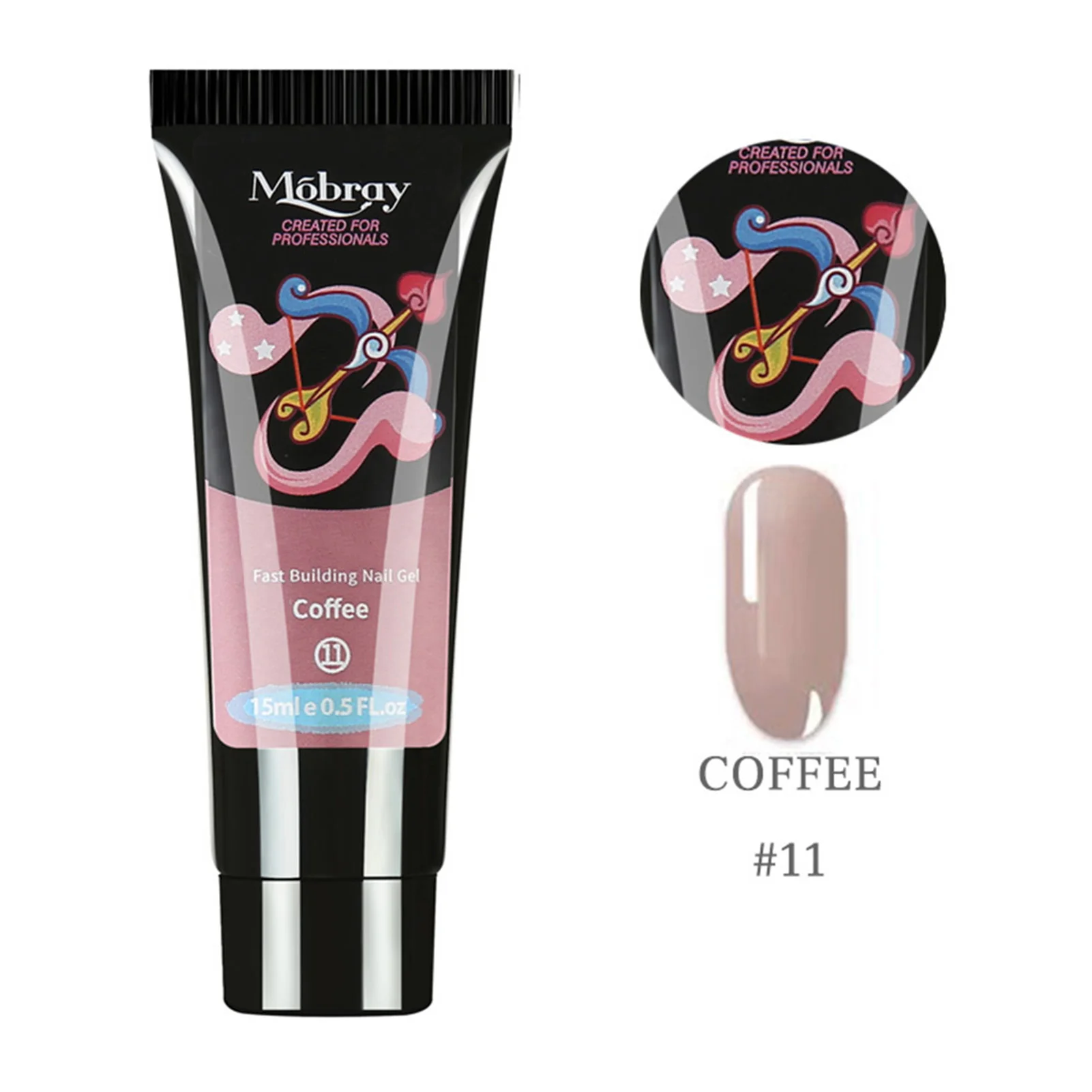 9 Farben 15 ml Schnellbau-Nagelkleber Transparente Nagelformen Nagelklammer DIY Maniküre-Set Nail Art Build Kit 12 Farben