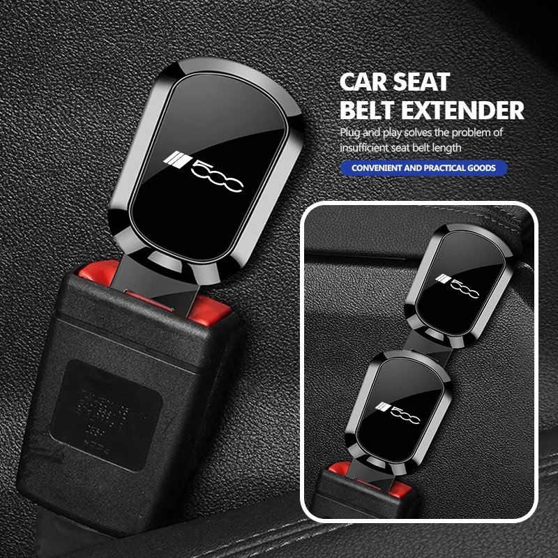 1 unidad de clip de extensión de dos piezas para hebilla de cinturón de seguridad de coche, para Fiat 500 595 500 695 500C 5CC 695C
