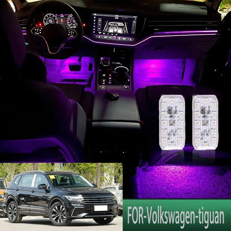 

FOR Volkswagen-tiguan LED Car Interior Ambient Foot Light Atmosphere Decorative Lamps Party decoration lights Neon strips