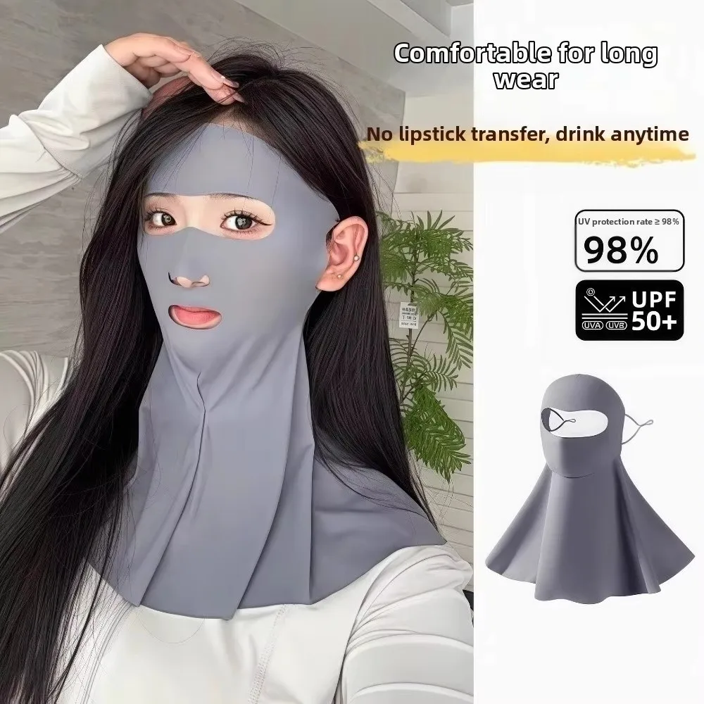 

New Breathable Face Shield Can Drink Water Full-face Face Cover Neck Protection Anti-UV Face Mask Outdoor Sports
