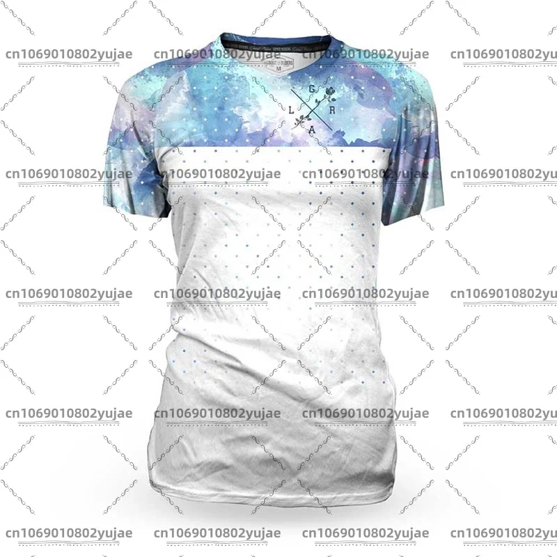 Women's Motocross Race Jersey, Summer Loose Rider Shirt, 3 Breathable, Quick Dry BMX Enduro Shirt image 5