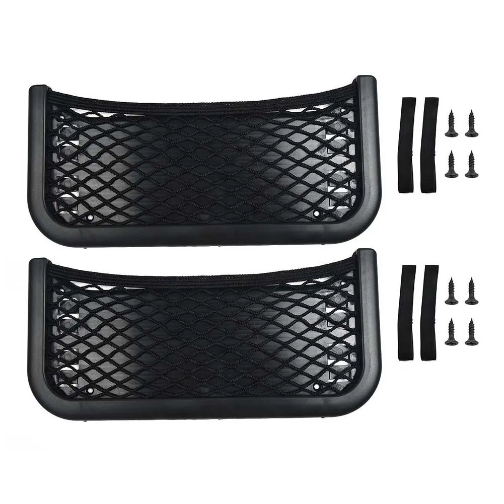 2Pcs Car Trunk Rear Storage Cargo Luggage Net Holder Motorhome Campervan Cargo Storage Pocket Nets Car Storage Bag Organiser