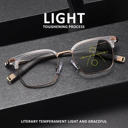 VICKI Plate Glasses for Men Anti-blue Myopia Square Frame Eyebrow Frame Glasses Can Be Customized Prescription Multi-focusSS-107