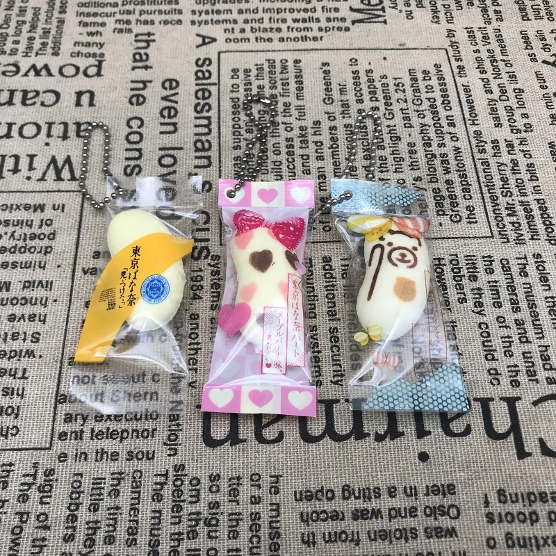 Re-ment Banana Cake Model Toys Tokyo Limited Specialties Food Miniature Toy Keychain Pendant Squeeze Toy Decoration Kids Gifts