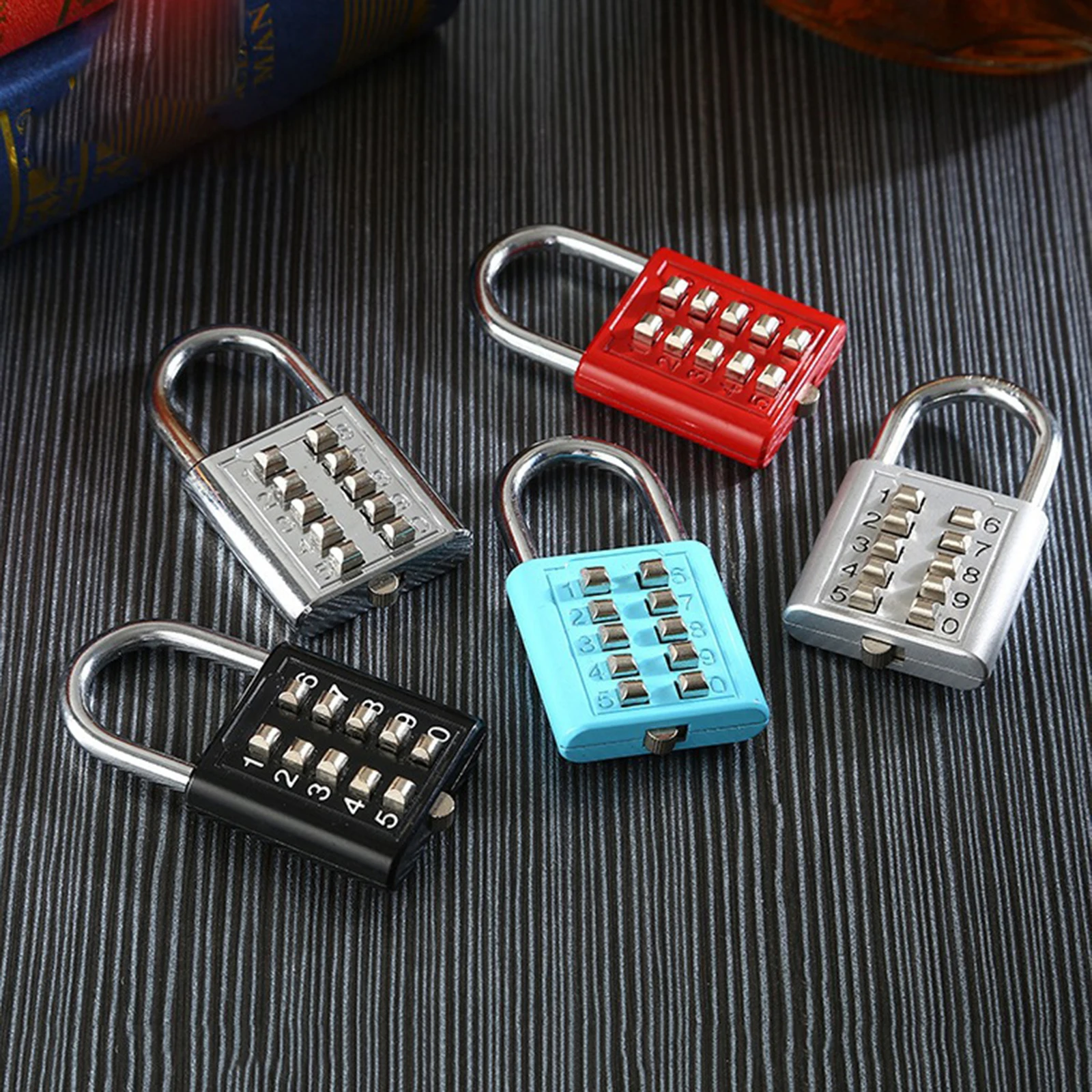 Mini Combination Padlock 5 Digit Number Password Code Dial Combo Lock Gym Locker Drawer Luggage Cabinet Toolbox Door Lock