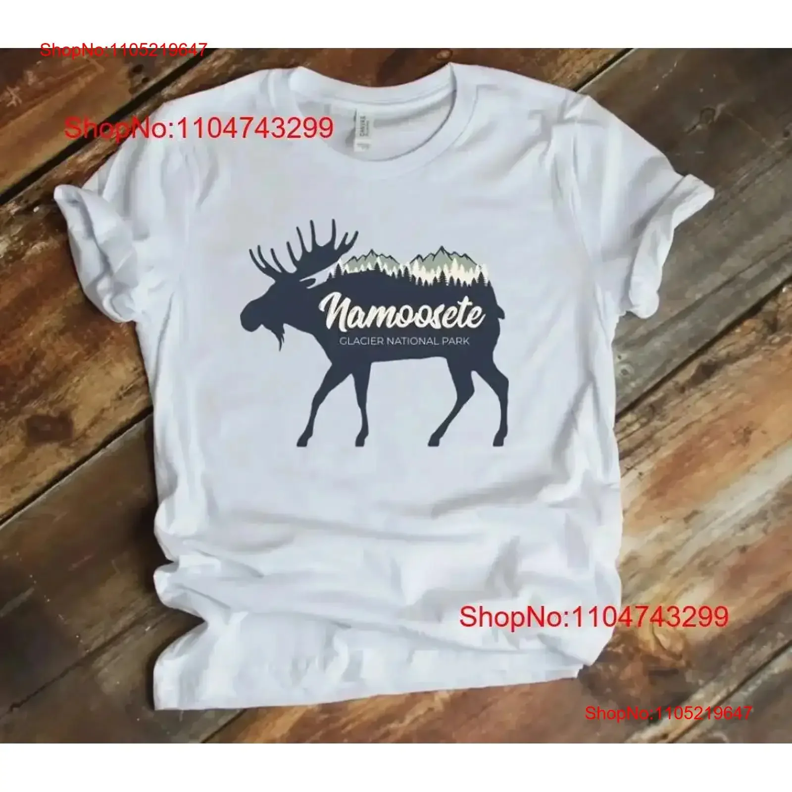 Glacier National Park T Shirt Moose Meditation Lover Love Peace Crop vintage Washed Comfortable homme designer clothes Slightly