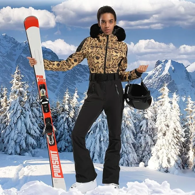 GSOU SCHNEE Einteiliger Skianzug Frauen Verdickung Snowboard Weibliche Overalls Winter Winddicht Wasserdicht Atmungsaktive Kleidung Skifahren – Detail 23