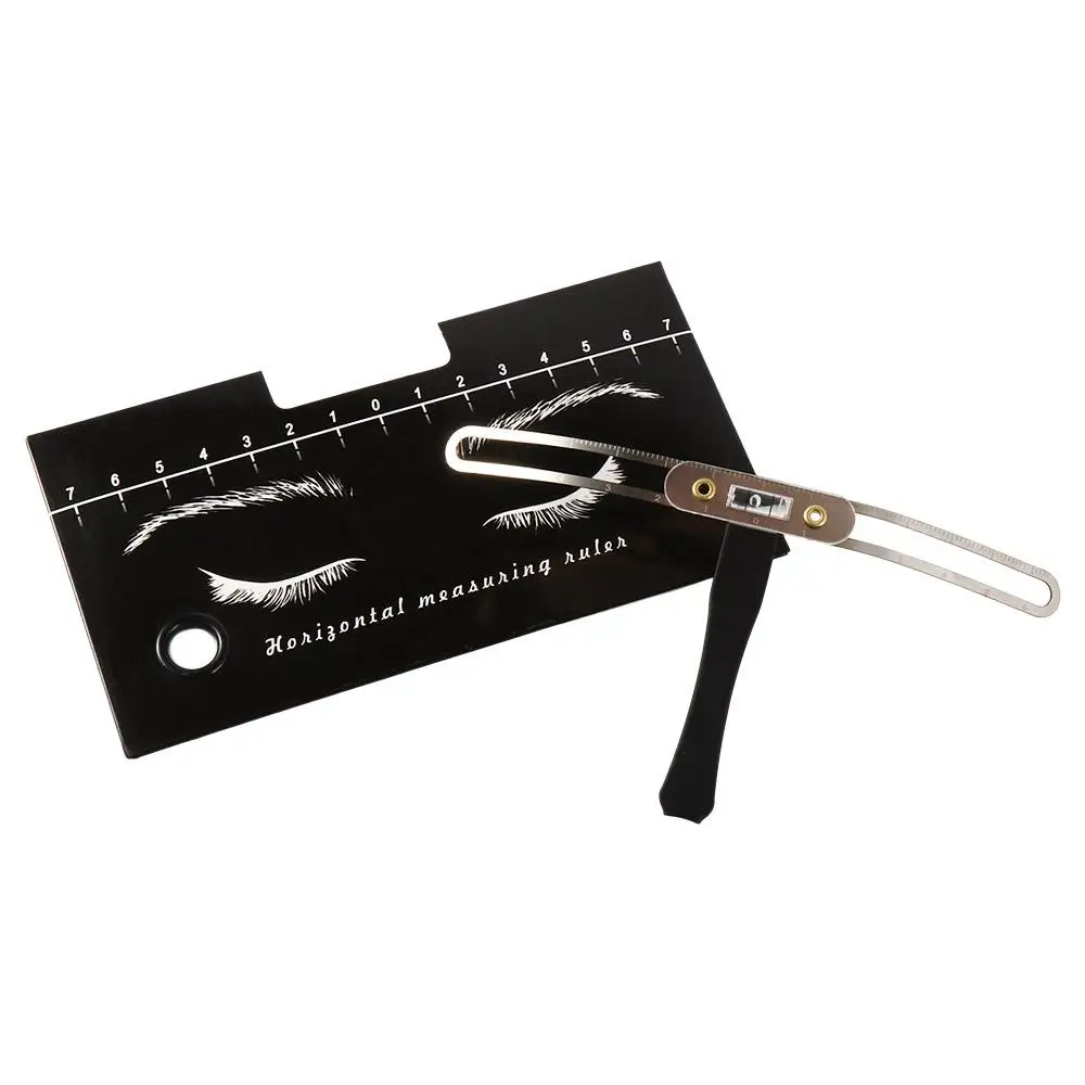 Balance Shaper Eyebrow Tattoo Ruler Three-Point Positioning Reusable Microblading Eyebrow Stencil Template Accurate Metal