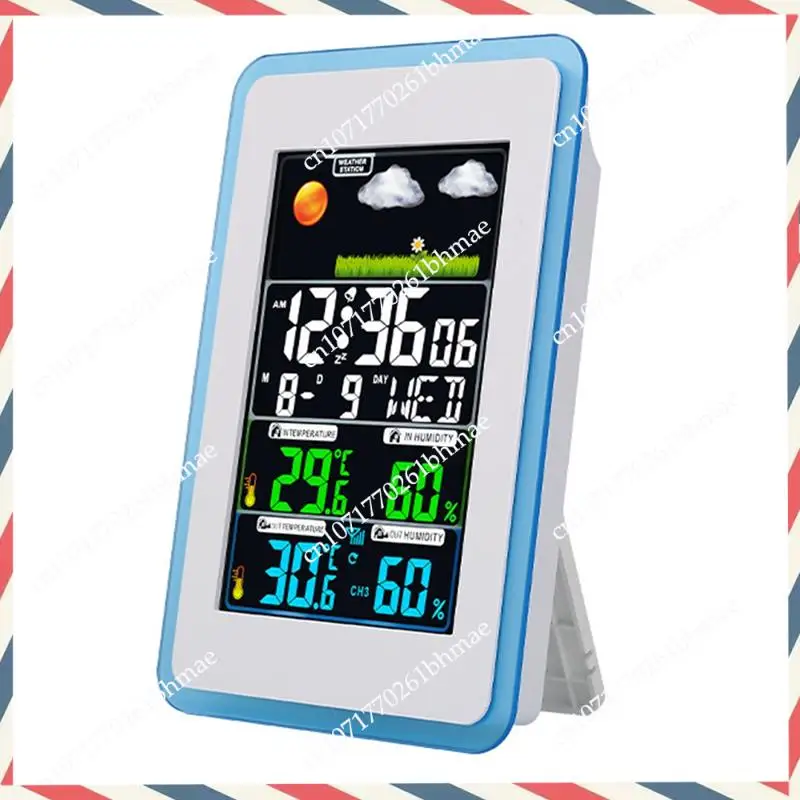 

-A21Z Часы с прогнозом погоды Беспроводные часы с погодой подходят для использования в помещении и на открытом воздухе с цветным экраном Беспроводная передача Poss