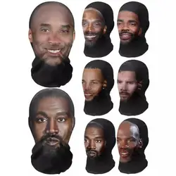 High Quality Seamless Kanye Face Mask Celebrity Face All Face Mask Funny Head Cover Riding Scarf Cosplay Headwear Hip Hop Hood