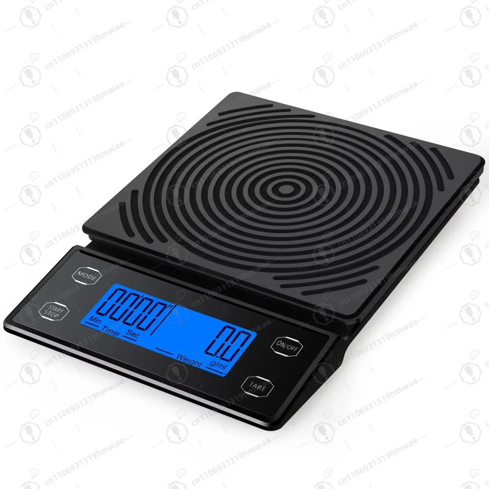 

Electronic coffee scale with tray, measuring range 3kg/5kg accurate 0.1g battery board electronic coffee scale