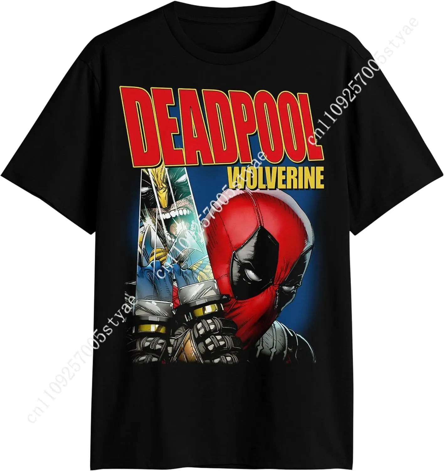 

Marvel Deadpool Wolverine Magazine Front Back T-Shirt
